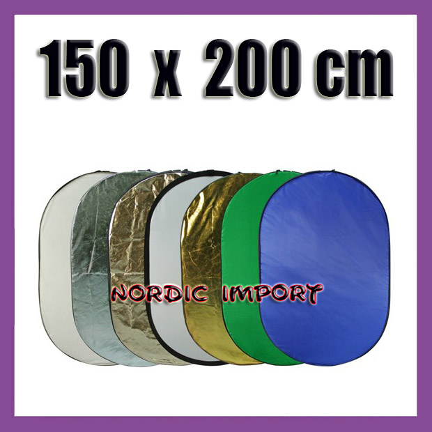 150 cm x 200 cm 7-i-1 reflektorskjem