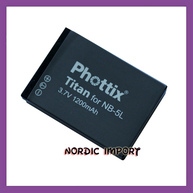 Powershot SD / IXY /Ixus - 1200 mAh batteri (NB-5L)
