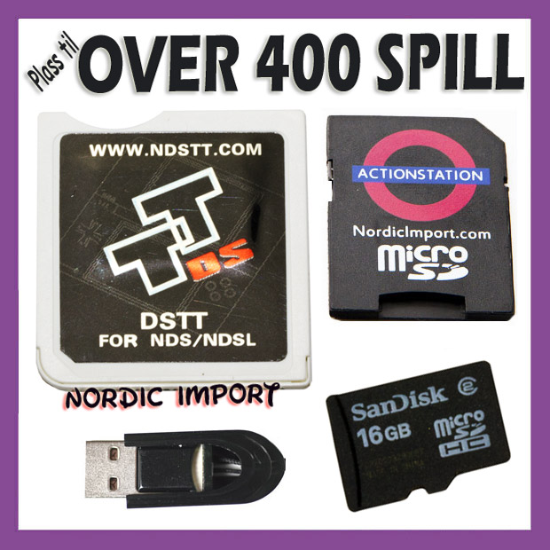 DSTT & 16 GB MicroSD (Spill back-ups) for NDS & DS Lite