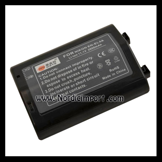 D3/D300 -2600 mAh batteri (EN-EL4A)