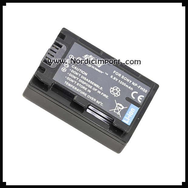 Sony ActiForce HDR/DCR Camcorder -1200mAh Batteri (NP-FH50)