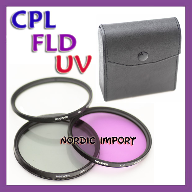 74mm UV, CPL & FLD & etui filtersett
